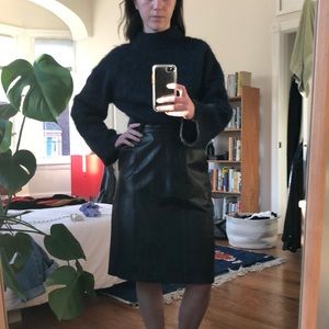 Vintage Italian Leather Skirt